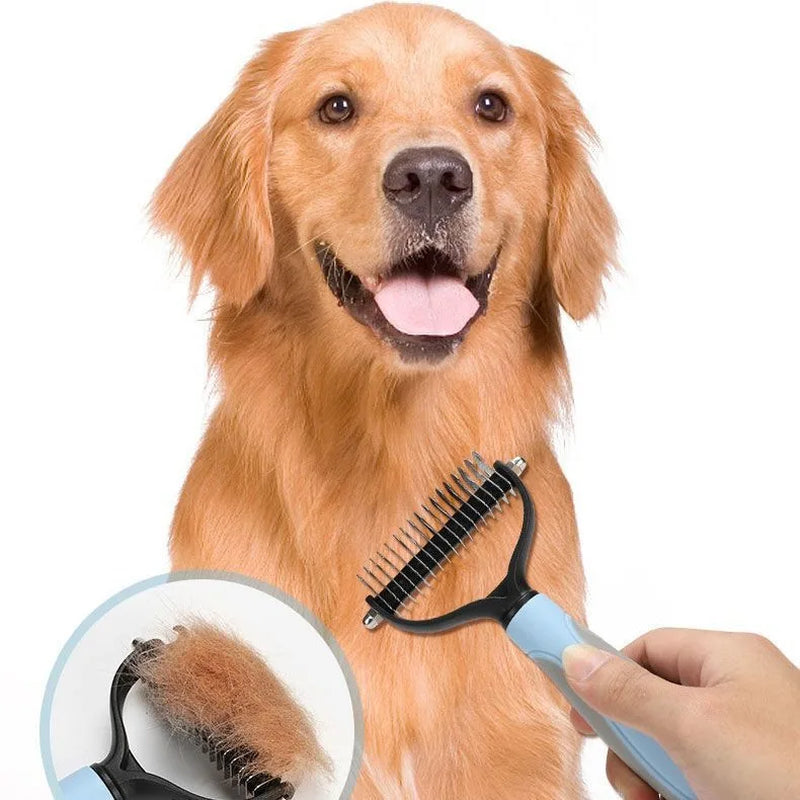 Cepillo para eliminar el pelo muerto de mascotas, peine para perros y gatos, cepillo para el aseo de perros, suministros para la muda de pelo, cepillo para cachorros de pelo corto, peine para perros grandes