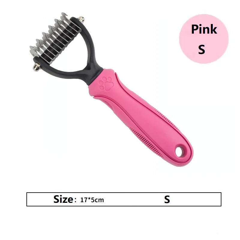 Cepillo para eliminar el pelo muerto de mascotas, peine para perros y gatos, cepillo para el aseo de perros, suministros para la muda de pelo, cepillo para cachorros de pelo corto, peine para perros grandes