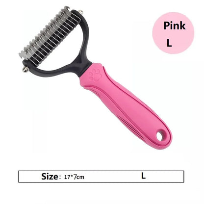 Cepillo para eliminar el pelo muerto de mascotas, peine para perros y gatos, cepillo para el aseo de perros, suministros para la muda de pelo, cepillo para cachorros de pelo corto, peine para perros grandes