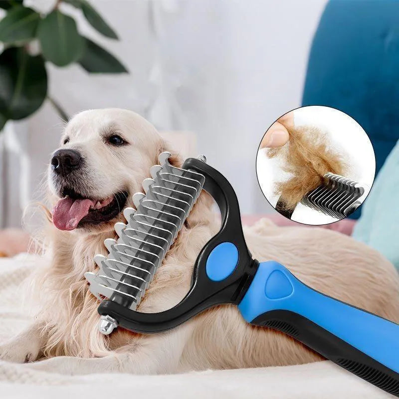 Cepillo para eliminar el pelo muerto de mascotas, peine para perros y gatos, cepillo para el aseo de perros, suministros para la muda de pelo, cepillo para cachorros de pelo corto, peine para perros grandes