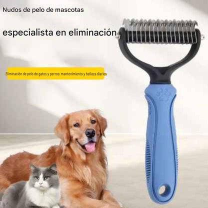Cepillo para eliminar el pelo muerto de mascotas, peine para perros y gatos