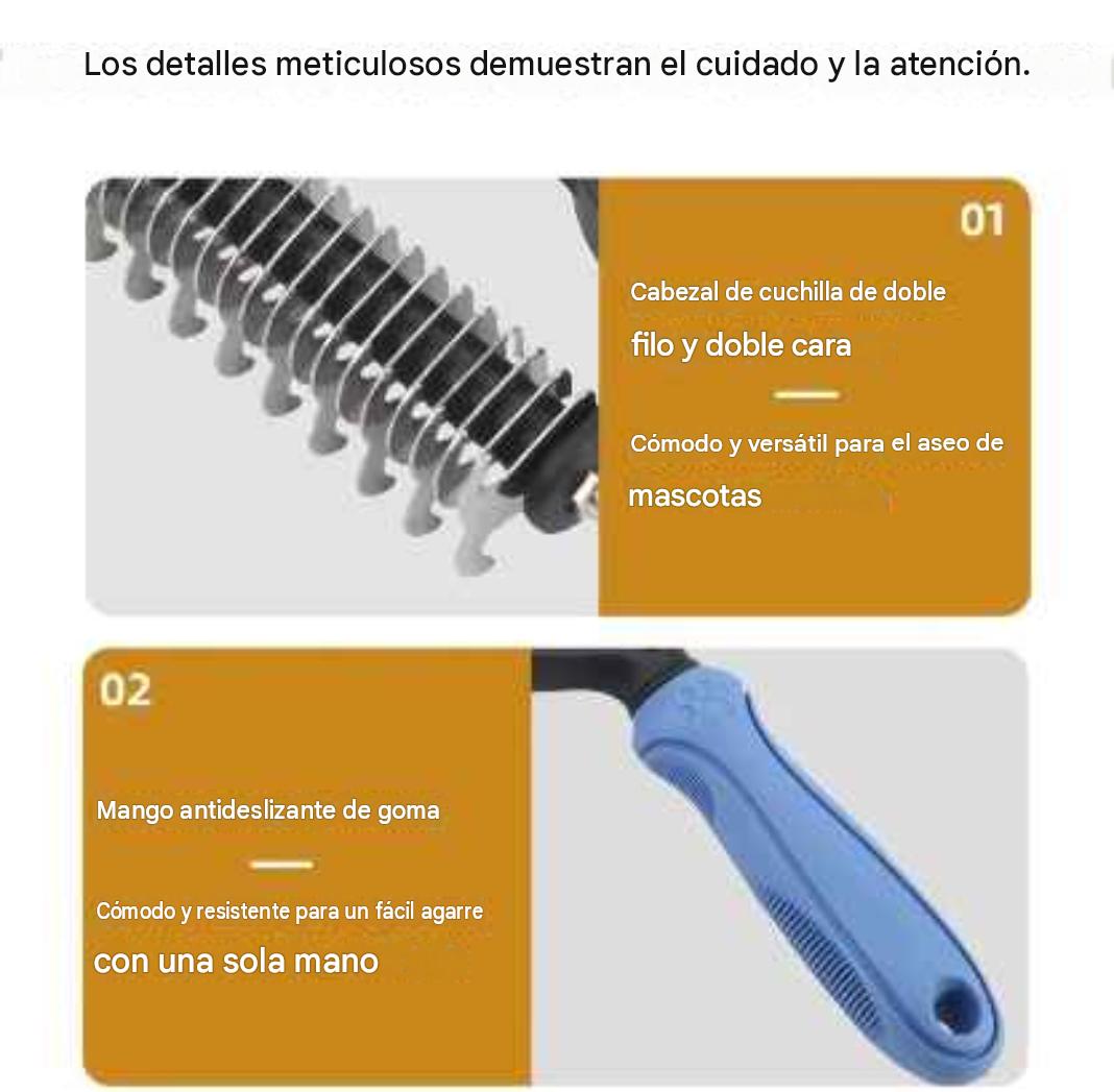 Cepillo para eliminar el pelo muerto de mascotas, peine para perros y gatos