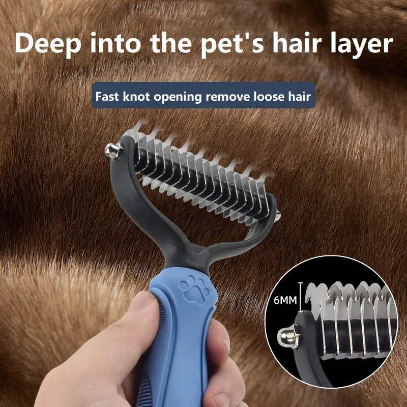 Cepillo para eliminar el pelo muerto de mascotas, peine para perros y gatos, cepillo para el aseo de perros, suministros para la muda de pelo, cepillo para cachorros de pelo corto, peine para perros grandes