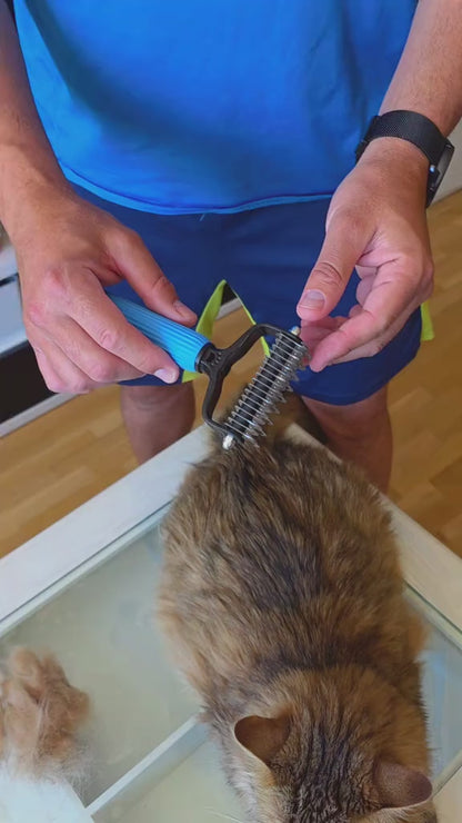 Cepillo para eliminar el pelo muerto de mascotas, peine para perros y gatos